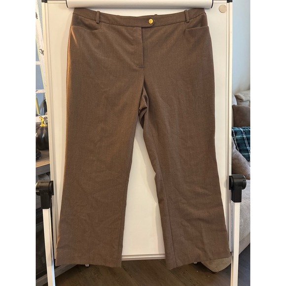 Calvin Klein women's size 14‎ modern it slacks grayish brown - Picture 1 of 3